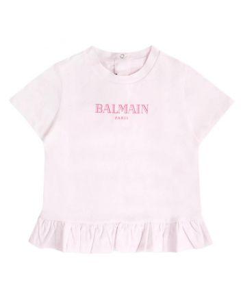 Baby Girls Pink Logo-Print Top