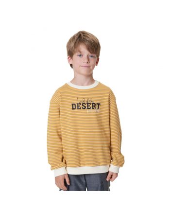 Printed Sweatshirt, striped/ochre