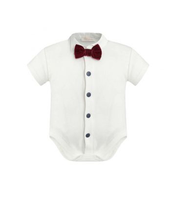 Bow -tie Bodysuit , ecru