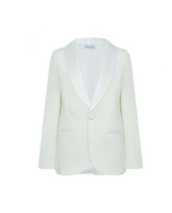 Tuxedo Blazer, white