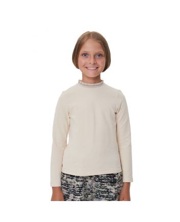 Velour Turtleneck, beige