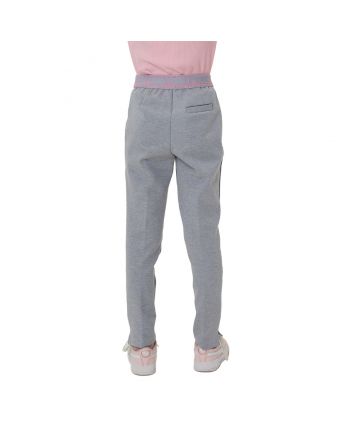 Elastic Waistband Jersey Trousers, grey melange