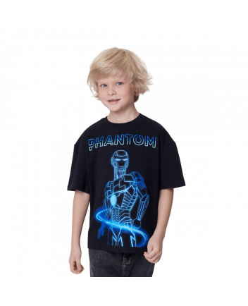 Neon Printed OversizeT-Shirt, black(86)