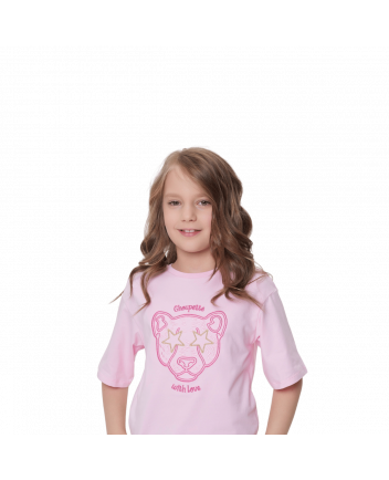 Volumable Embroidered T-Shirt,pink(86)