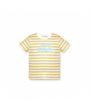 Striped Printed T-Shirt, ecru(62)