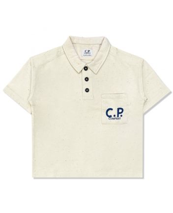 Boys Ivory Polo Logo-Print T-shirt