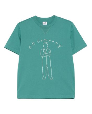 Boys Green Embroided Logo T-shirt