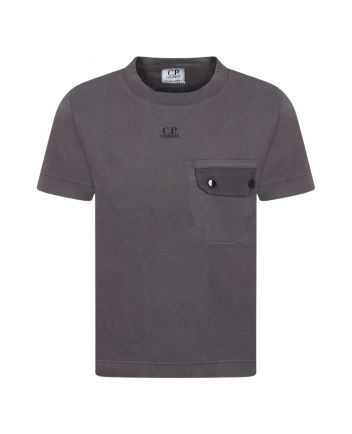 Boys Dark Grey Logo Print T-shirt