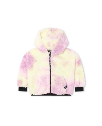 Girls Pink Ombre-Effect Hooded Jacket