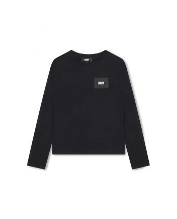 Girls Black Cotton Jersey T-shirt