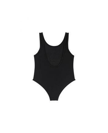 Girls Black Logo Swimsuit