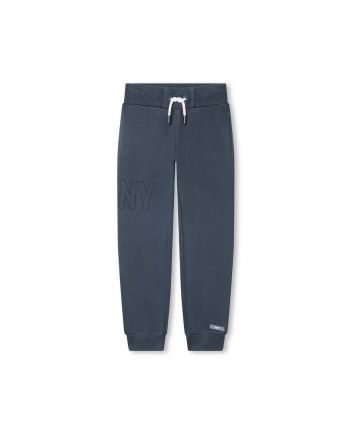 Boys Blue Logo-Print Drawstring Track Pants