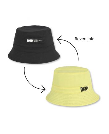 Unisex Black & Yellow Reversible Bucket Hat
