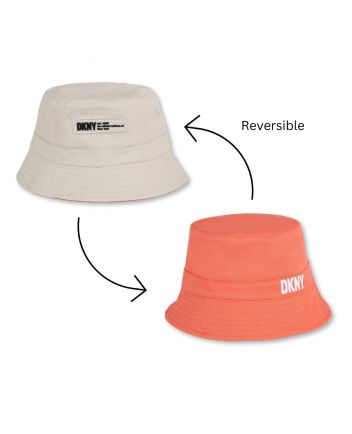Unisex Cream & Orange Reversible Bucket Hat