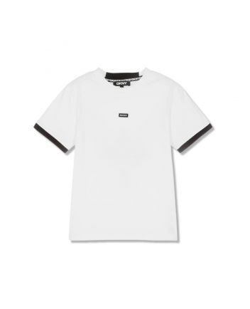 Unisex White Logo-Patch Cotton T-Shirt
