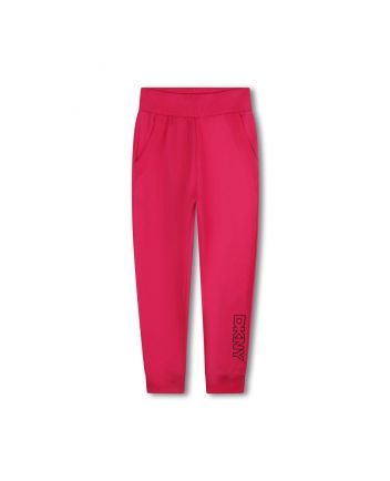 Girls Pink Logo-Print Cotton Joggers