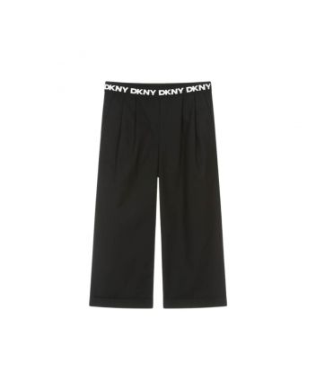 Girls Black Wide Leg Trousers