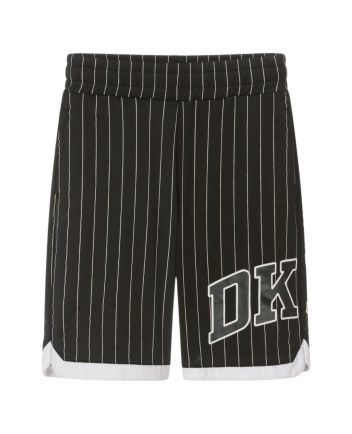 Boys Black Striped Jersey Shorts