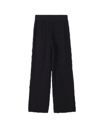 Girls Black Textured Jersey Trousers