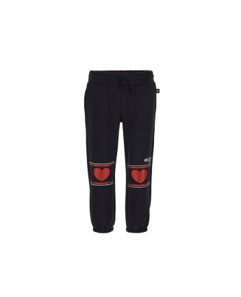 Girl Black Logo Print Joggers
