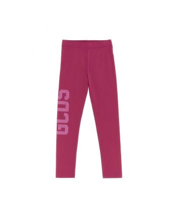 Girls Pink Logo Print Leggings