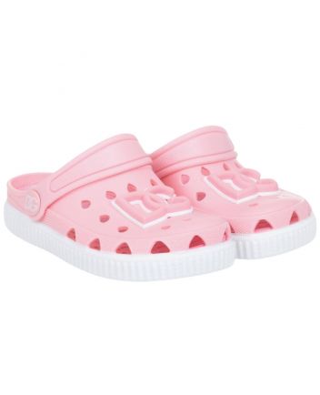 Girls Pink DG Logo Clog Sandals