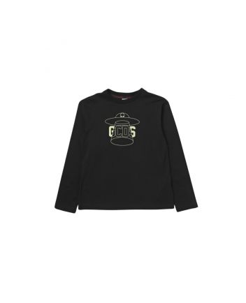 Kids Black Weirdo Logo-Print T-shirt