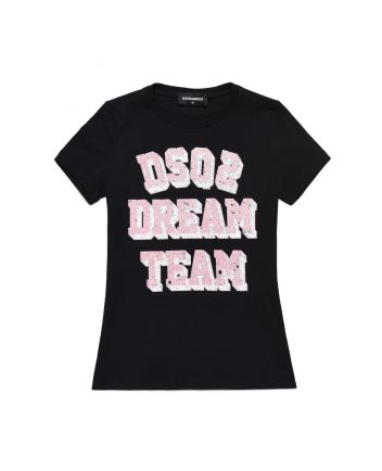D2Kids Girls Dream Team Black T-Shirt