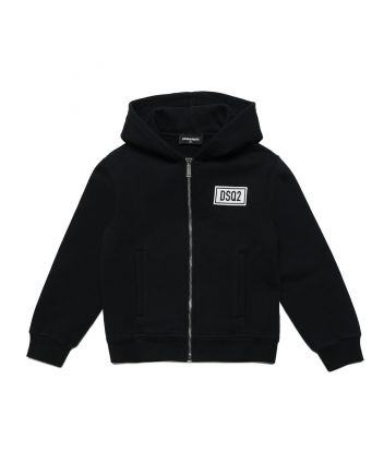 D2Kids DSQ2 Zip Hooded Unisex Jacket - Black