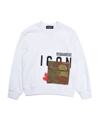 D2Kids Boys Icon White Sweater