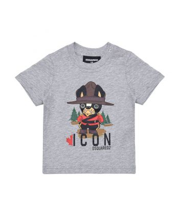 D2Kids Unisex Icon Grey T-shirt For Baby