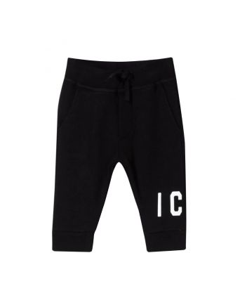 D2Kids Unisex Black Sweatpants For Baby
