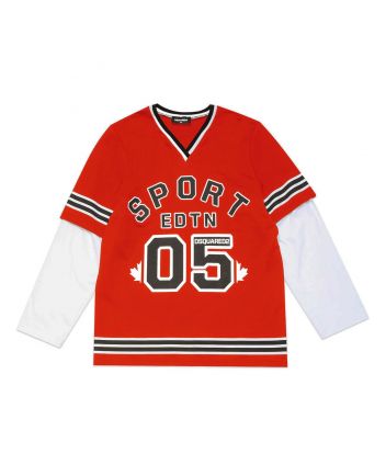 Boys Sport Edtn. 05 Long Sleeve Red T-shirt