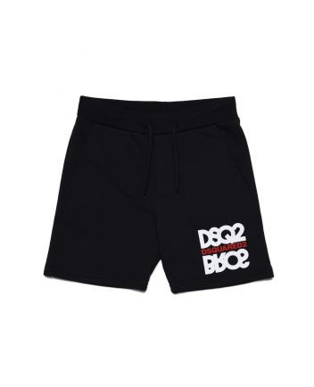 Boys Dsquared2 Logo Black Shorts