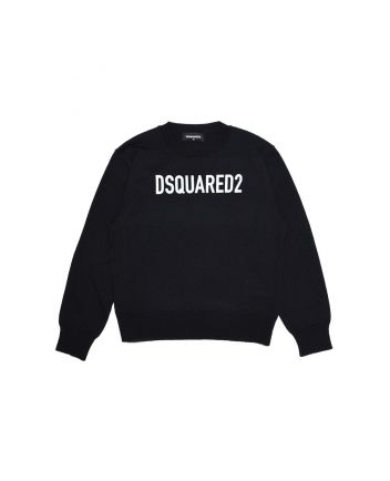 Dsquared2 Boys Black Wool Sweatshirt