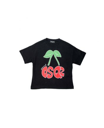 Girl Black Logo Print T-Shirt