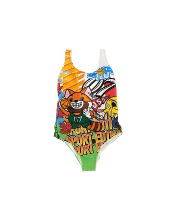 Girls Graphic Printed Swimsuit