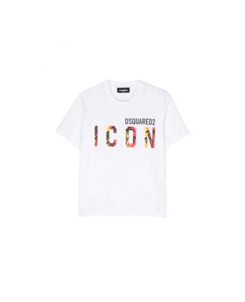 Kids Logo Print Cotton Half Sleeves T-Shirt