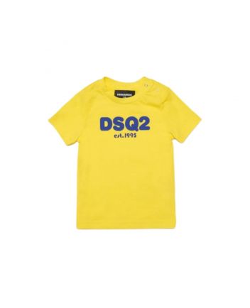 Baby Kids Yellow Logo Print T-Shirt