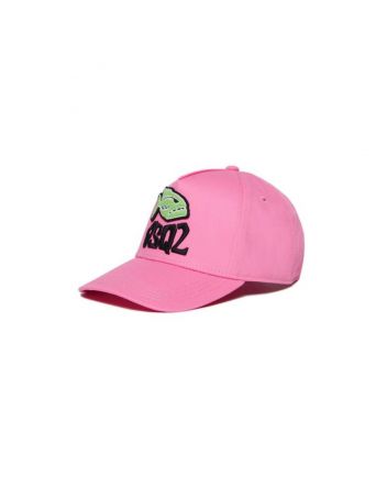 Unisex Pink Piranha Logo-Print Cap