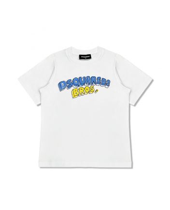 Unisex White Logo-Print T-Shirt