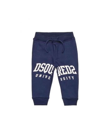 Baby Boys Blue Logo-Print Jogger