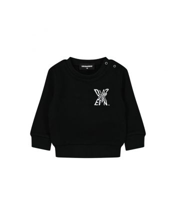 Baby Unisex Black Logo-Print Sweatshirt