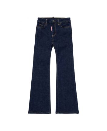 Girls Blue Flared-Leg Jeans