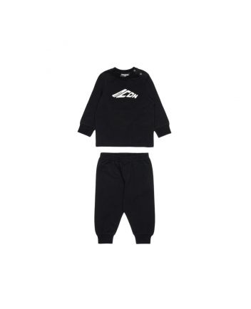 Baby Unisex Black Logo-Print Tracksuit