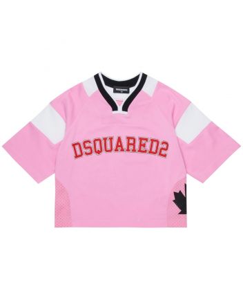 Girls Pink Basketball Style T-shirt