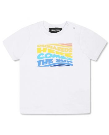 Baby Boys White Logo-Print T-Shirt