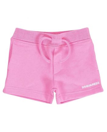 Baby Girls Pink Logo-Print Shorts