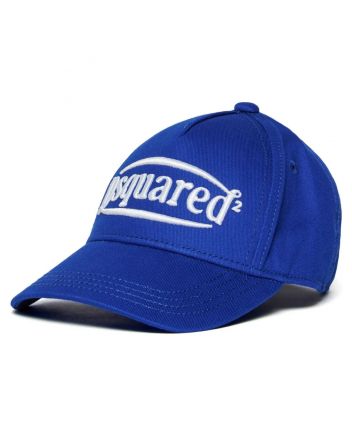 Boys Blue Logo-Embroidered Cap