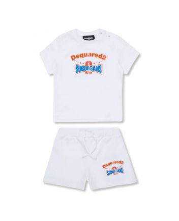 Baby Boys White Suburbans Shorts Set